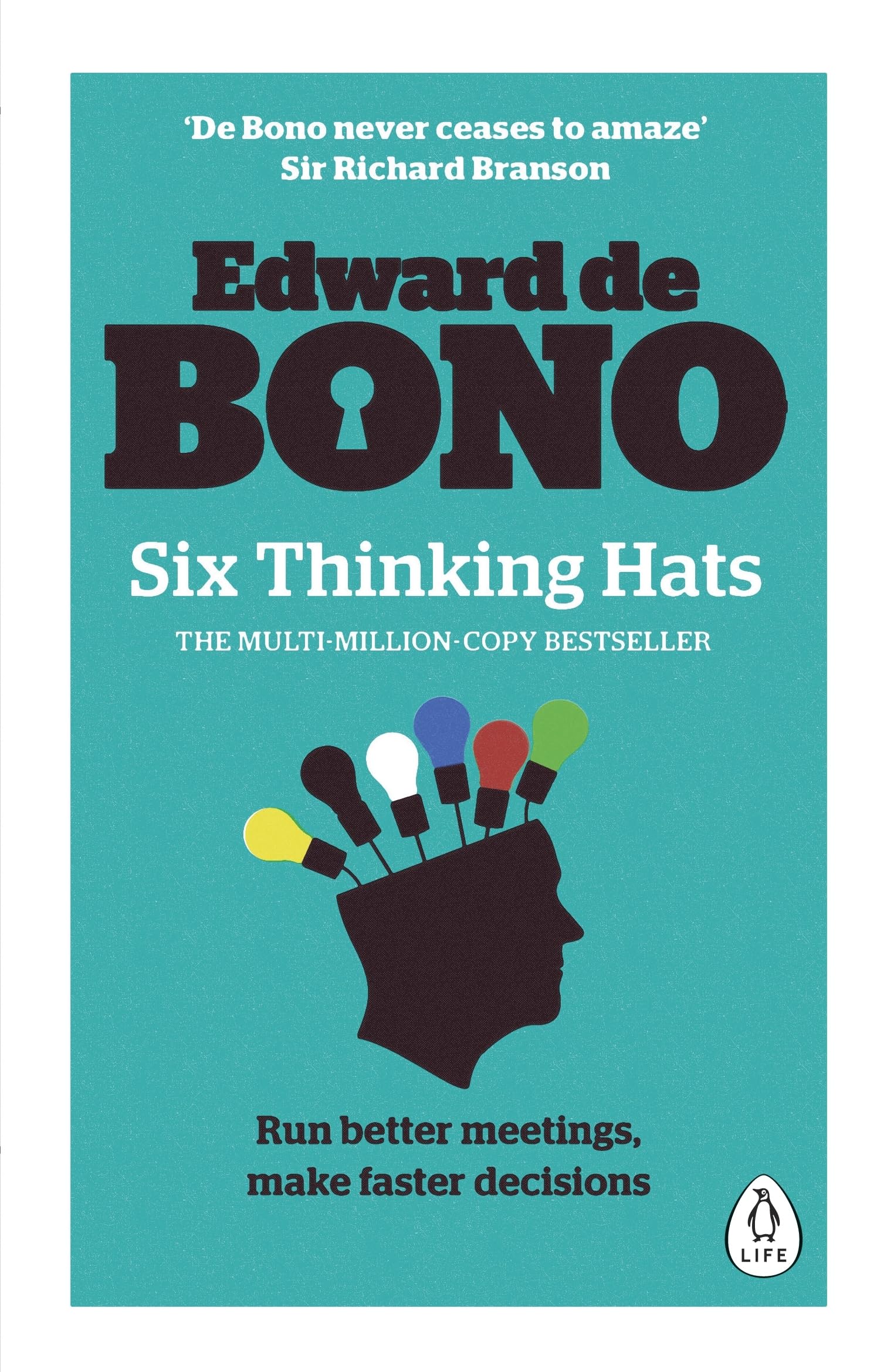 Six Thinking Hats: The multi-million bestselling guide to running better meetings and making faster decisions by Edward De Bono - 9780241257531 - Book Cover