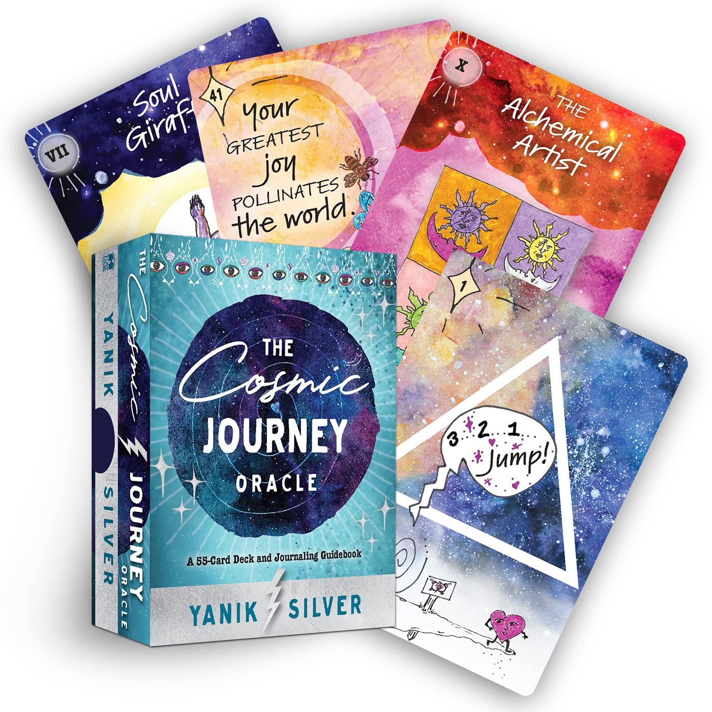 The Cosmic Journey Oracle: A 55-Card Deck and Journaling Guidebook by Yanik Silver - 9781401959487 - Book Cover