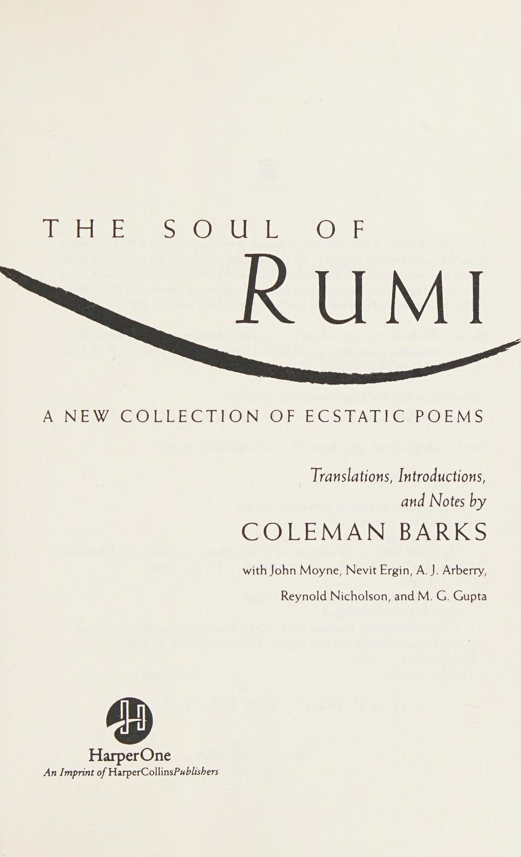 The Soul of Rumi by Rumi, Coleman Barks