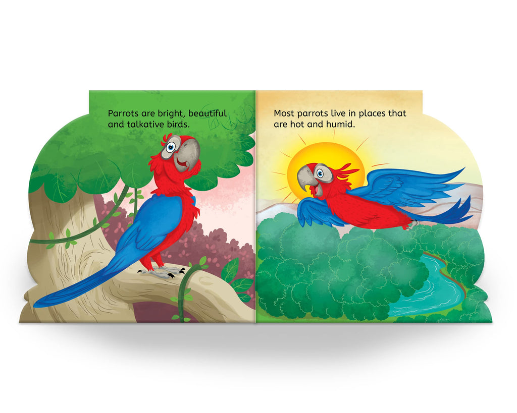 My First Shaped Board Book: Illustrated Parrot BIBLIONEPAL