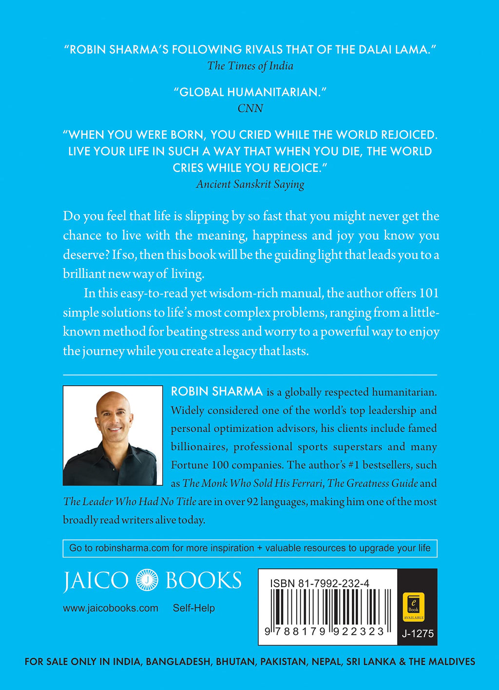 Who Will Cry When You Die Jaico Publishing