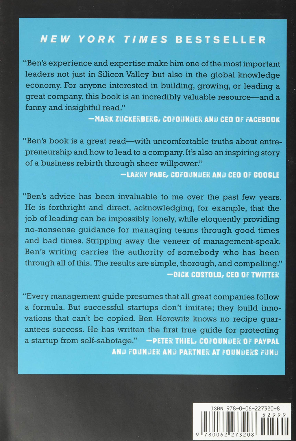 The Hard Thing About Hard Things Harper Collins