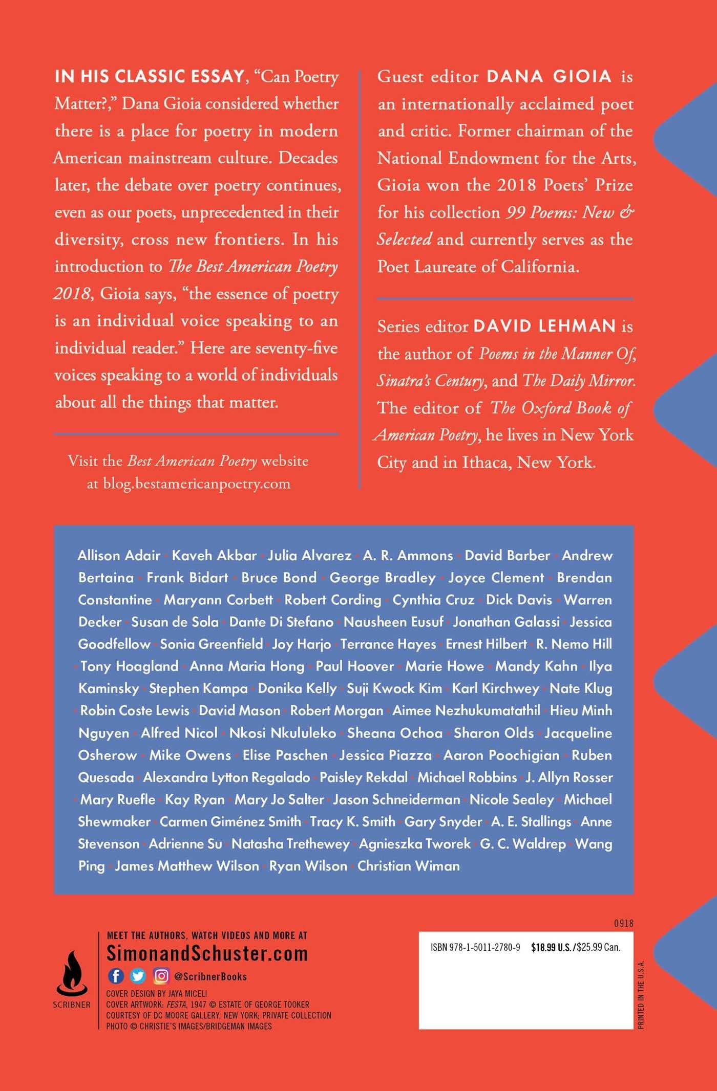 Best American Poetry 2018 BIBLIONEPAL