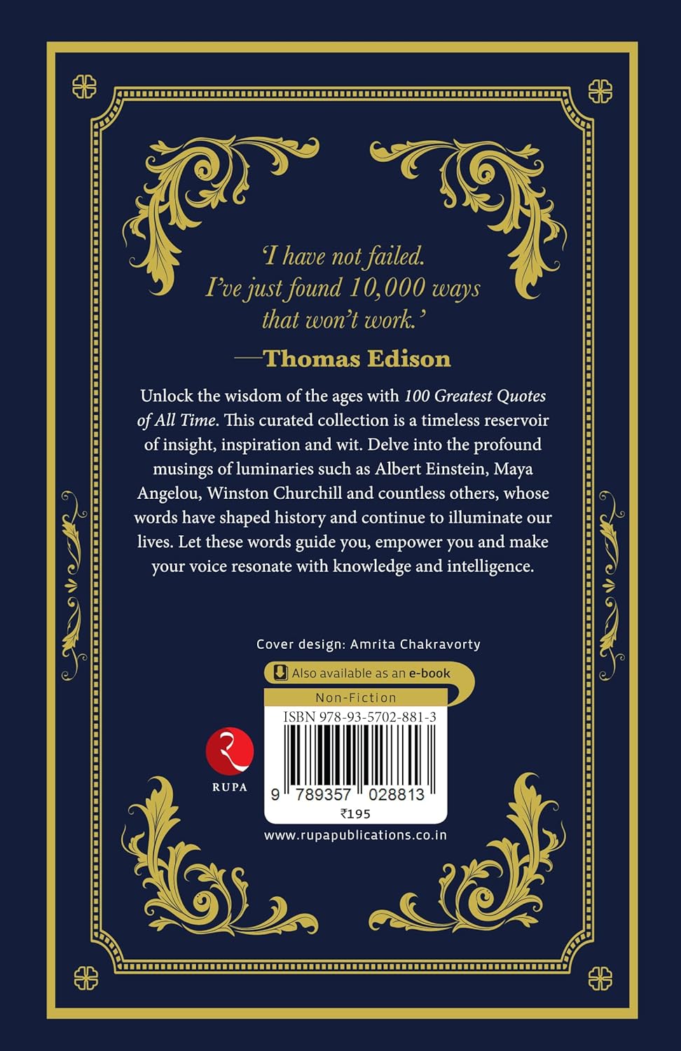 100 Greatest Quotes of All Time Rupa Publications