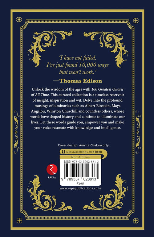 100 Greatest Quotes of All Time Rupa Publications