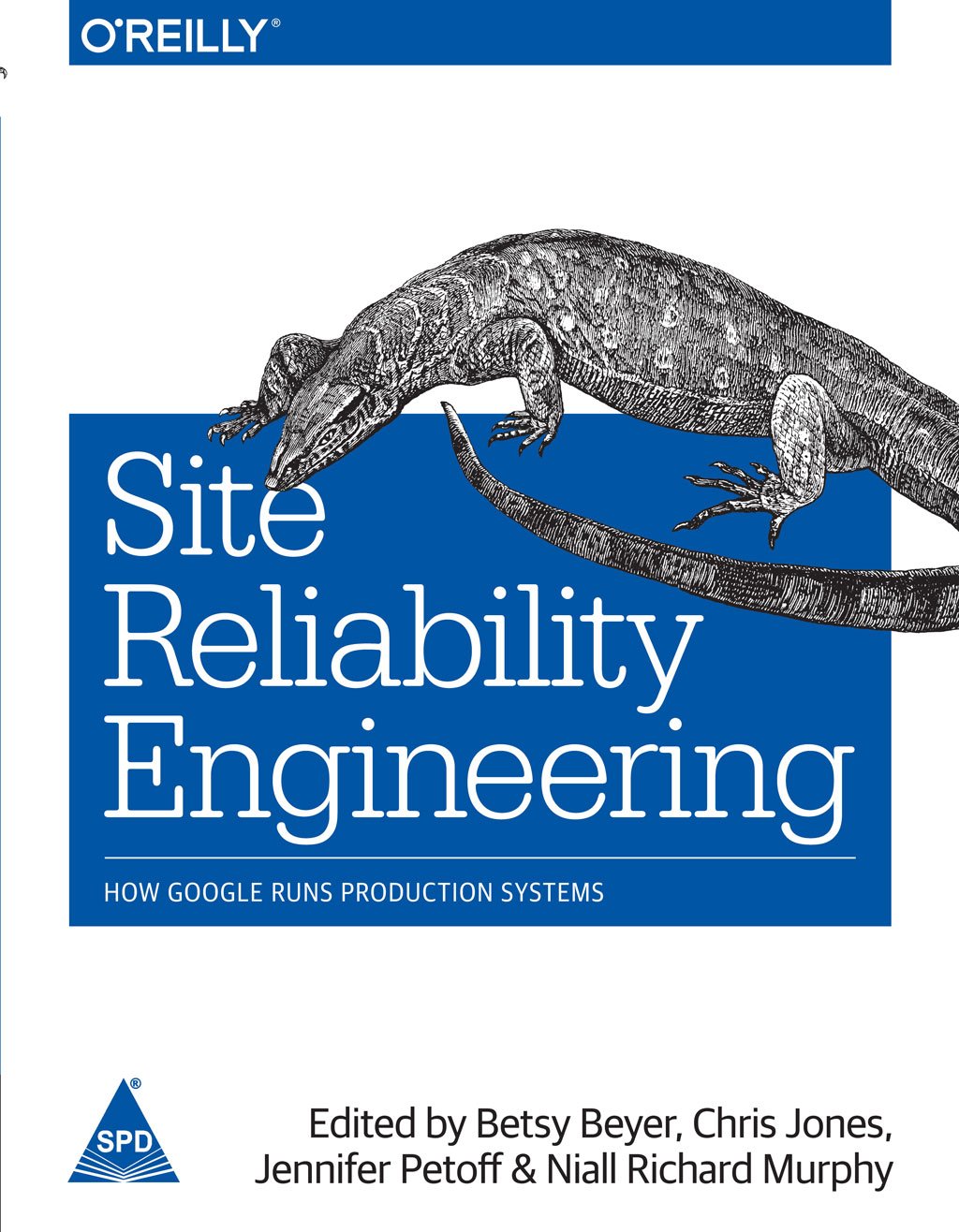 Book cover for Site Reliability Engineering by Google's SRE team, showing a stylized gear.