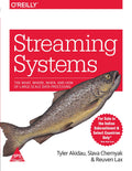 Streaming Systems book cover featuring abstract data flow graphics and title