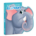 My First Shaped Board book - Elephant, Die-Cut Animals, Picture Book for Children - By Miss & Chief by Wonder House Books - 9789354404009 - Book Cover