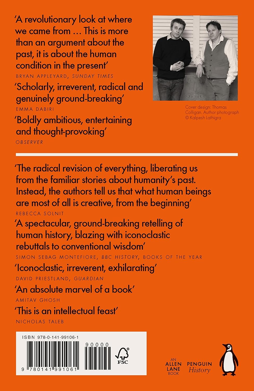 The Dawn of Everything by David Graeber, David Wengrow, back cover