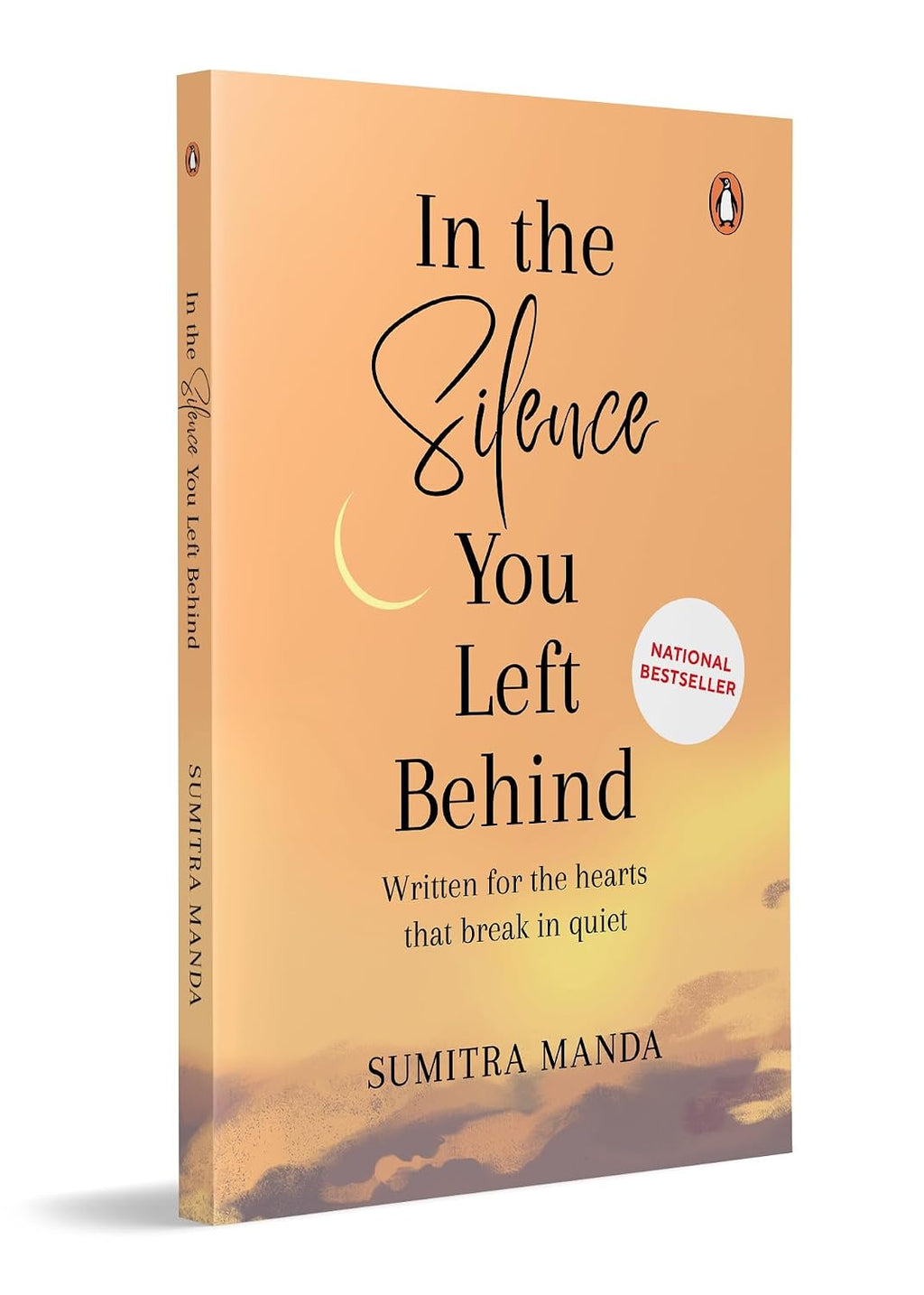 In the Silence you left Behind by Sumitra Manda, the cover at an angle