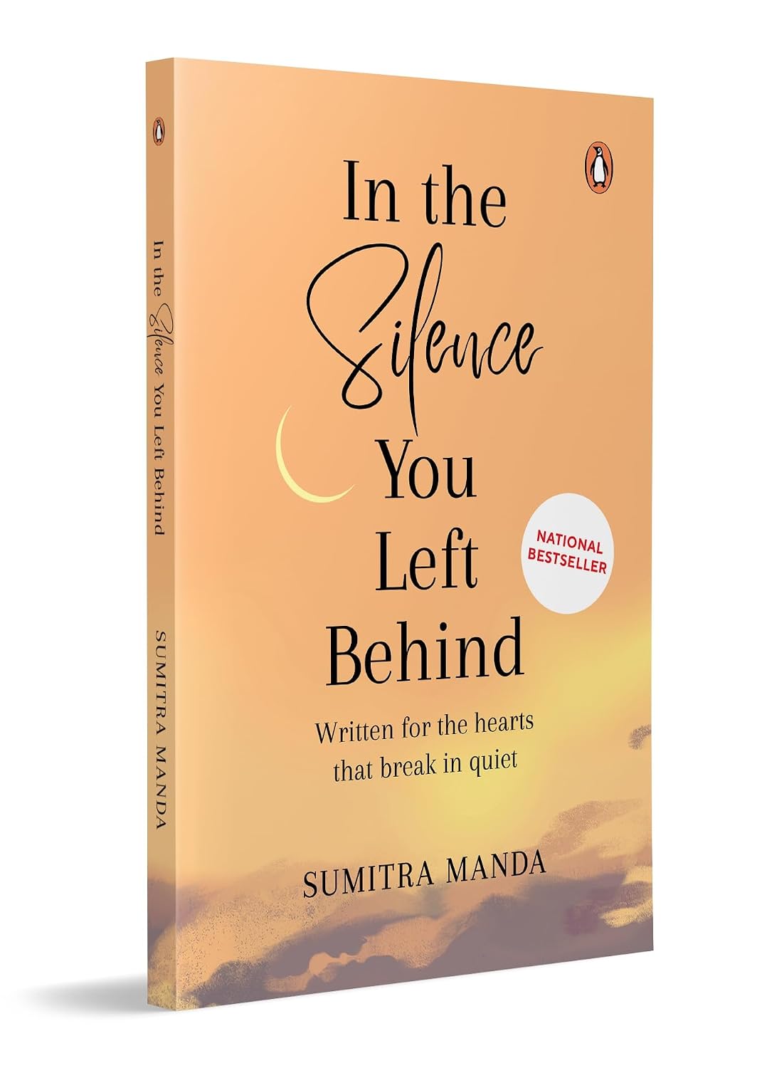 In the Silence you left Behind by Sumitra Manda, the cover at an angle