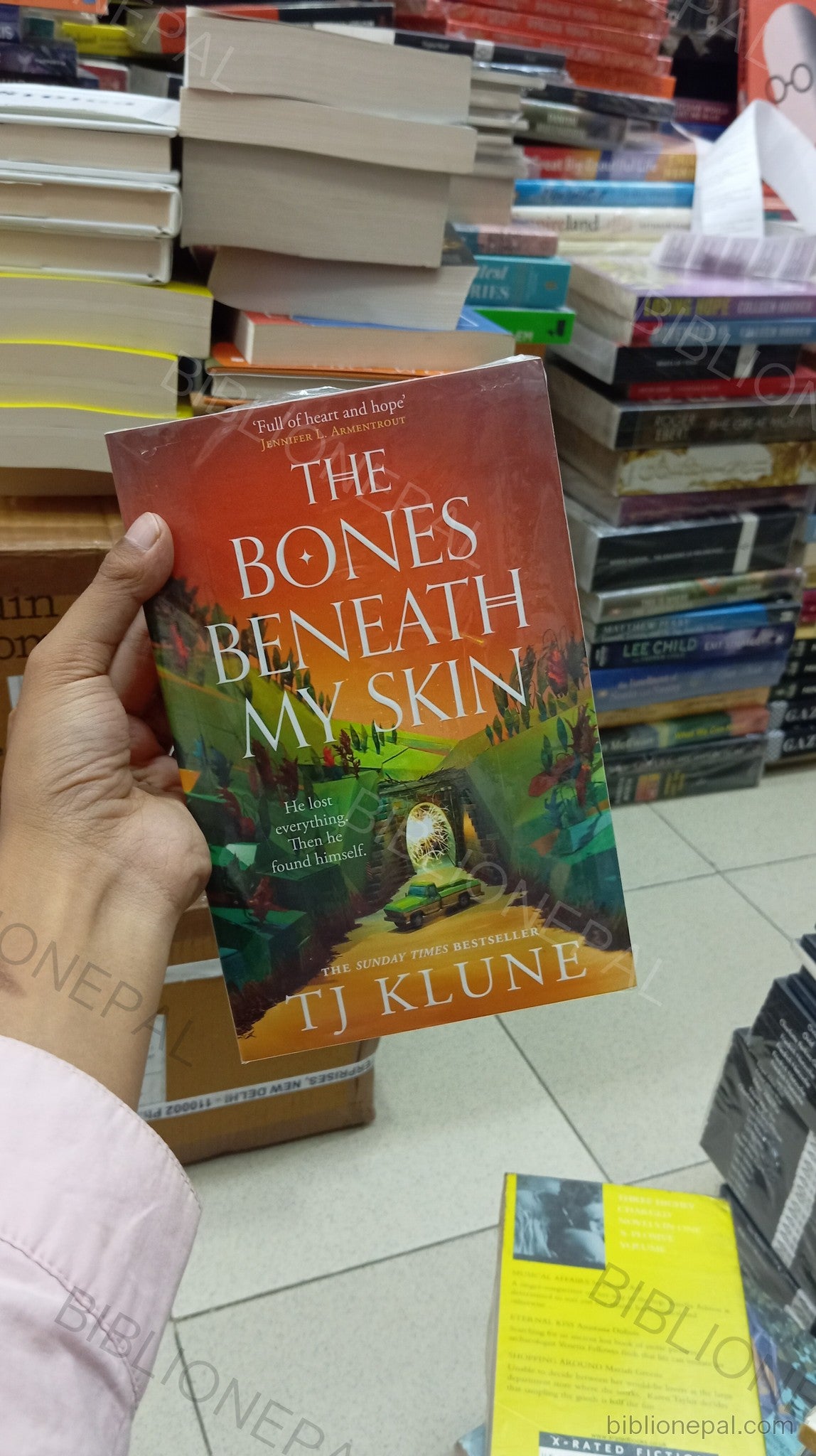 Photoshoot of The Bones Beneath My Skin by TJ Klune