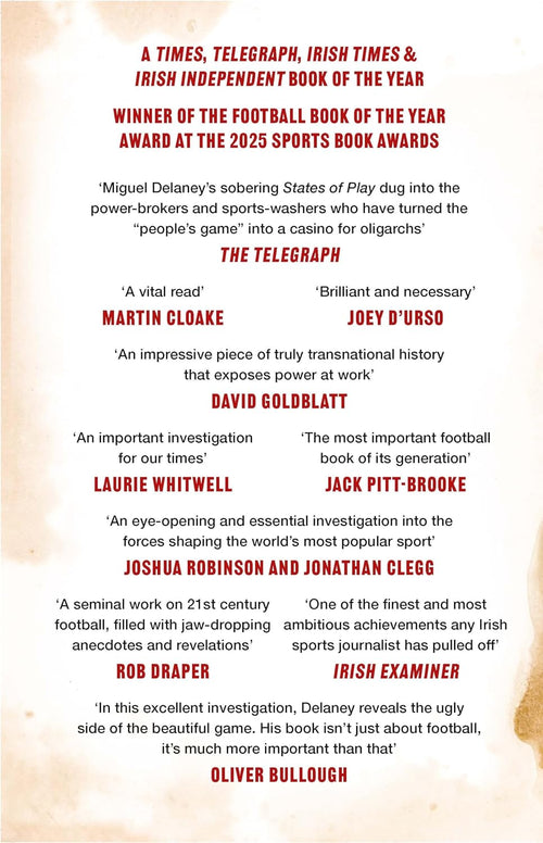 States of Play by Miguel Delaney, interior page