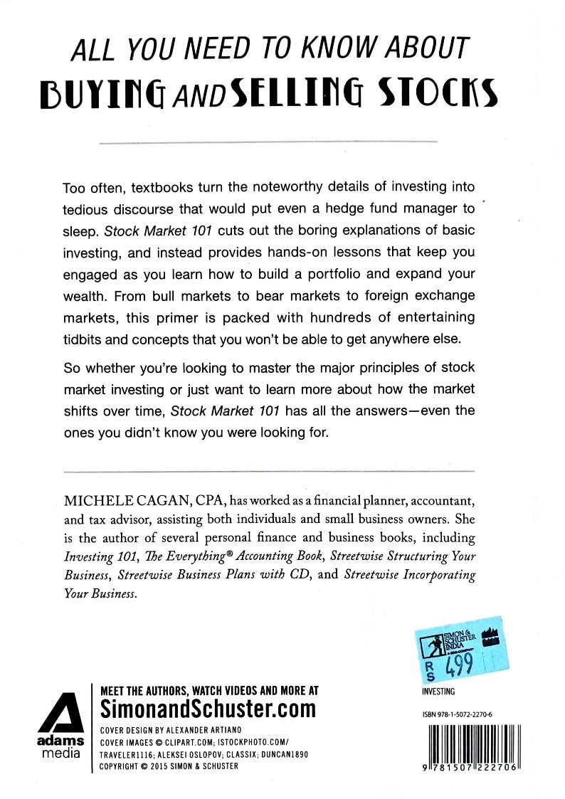 Stock Market 101 by Michele Cagan Cpa, back cover