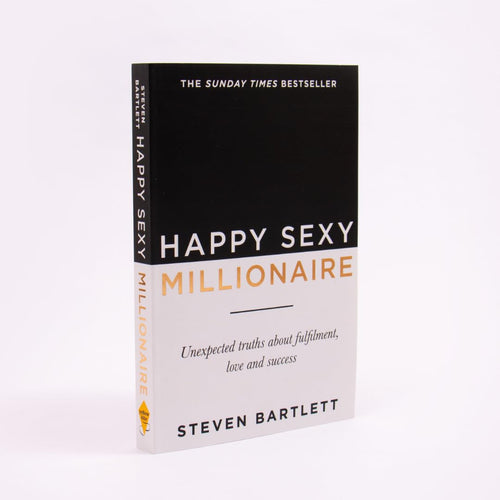 Happy Sexy Millionaire by Steven Bartlett, the cover at an angle