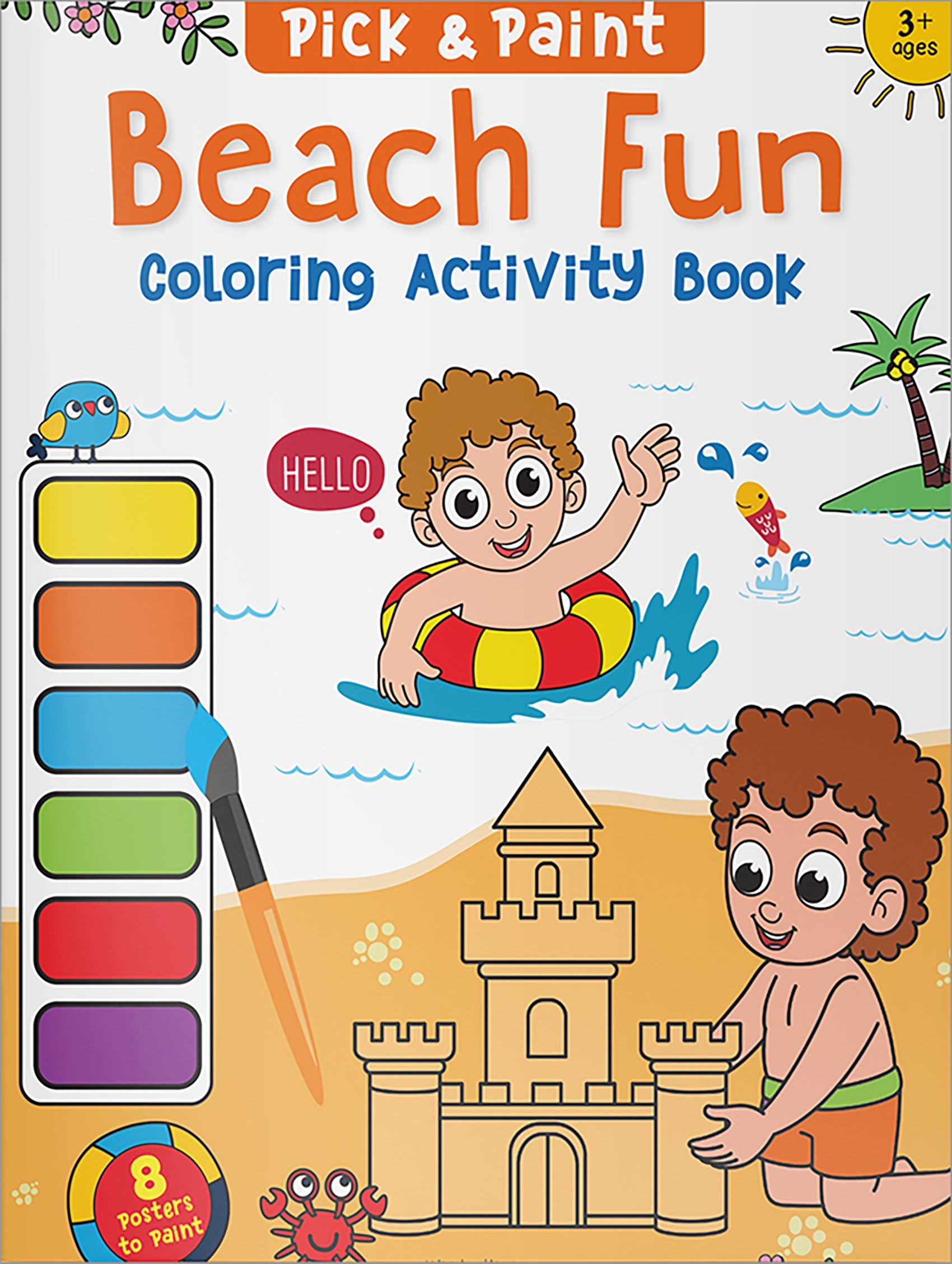 Pick and Paint Coloring Activity Book For Kids: Beach fun - 9789354403187 - Book Cover