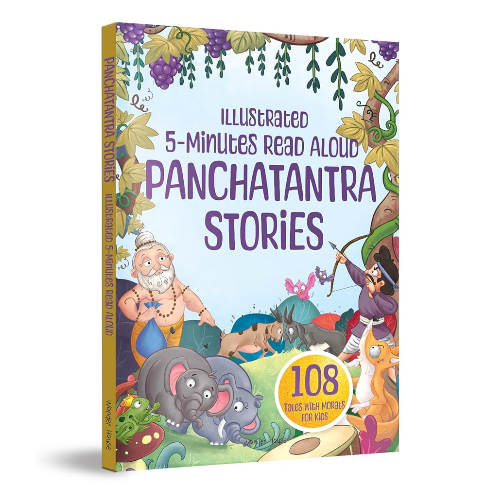 Panchatantra Stories: 108 Moral Stories for Kids: Illustrated 5 Minutes Read Aloud cover image