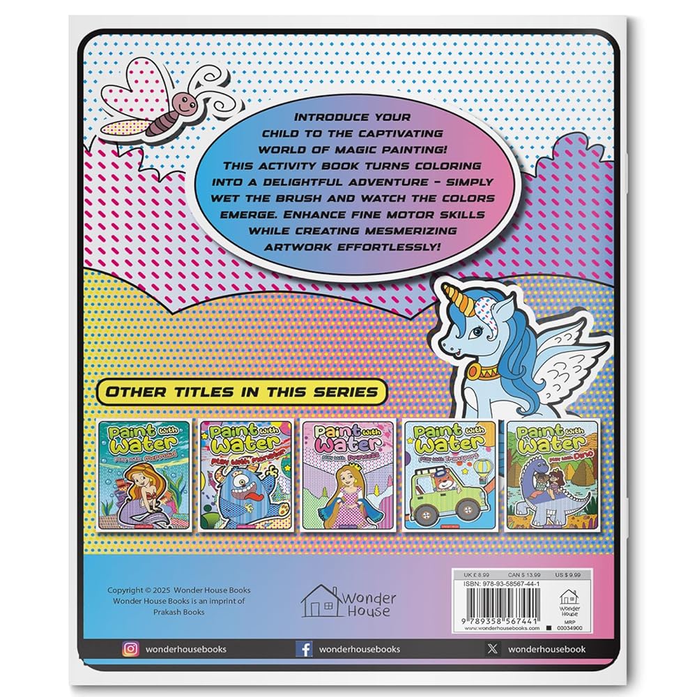 Paint with Water Play with Unicorns Wonder House Books