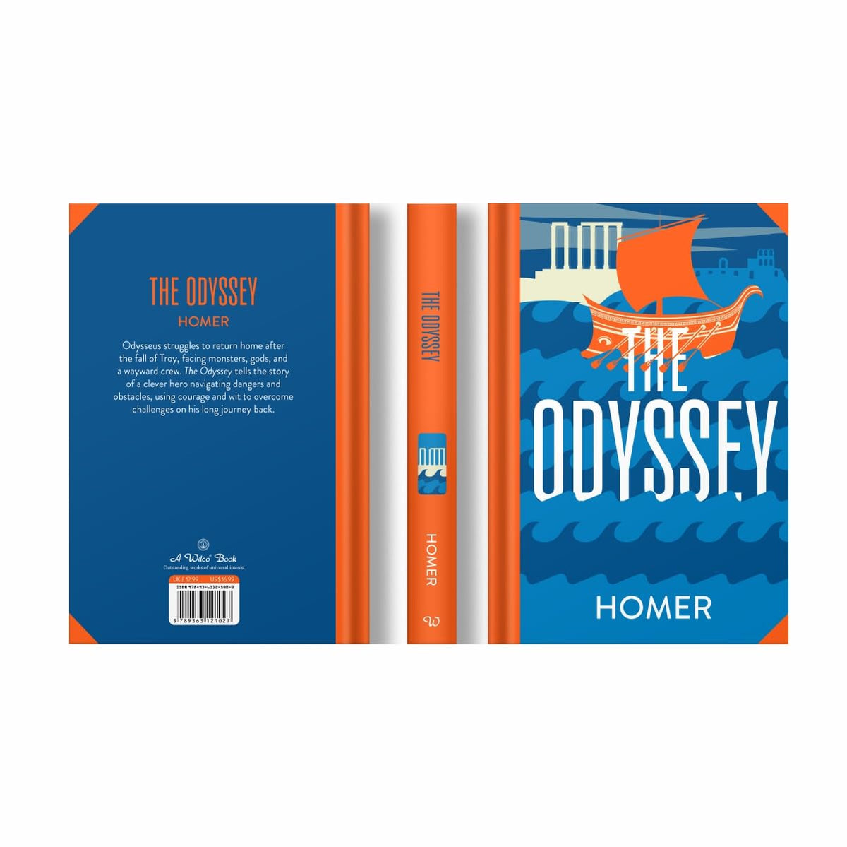 The Odyssey by Homer, front and back