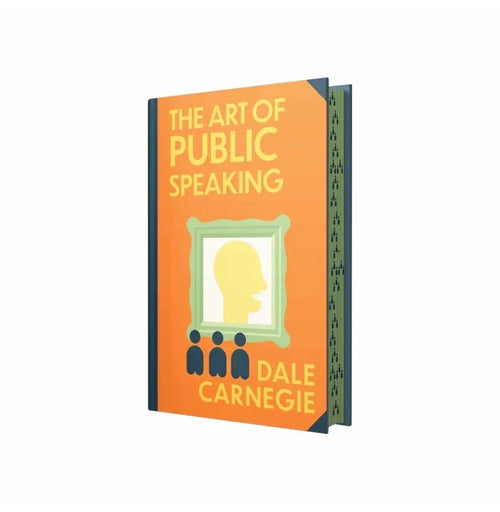 The Art of Public Speaking by Dale Carnegie, the cover at an angle