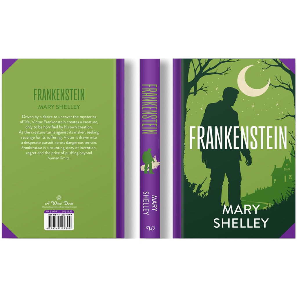 Frankenstein by Mary Shelley, front and back