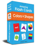 Amazing Flash Cards Colors & Shapes: Early Development of Preschool Toddler (55 Cards) cover image