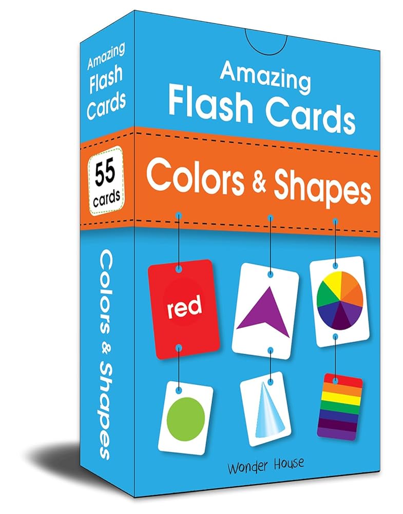 Amazing Flash Cards Colors & Shapes: Early Development of Preschool Toddler (55 Cards) cover image