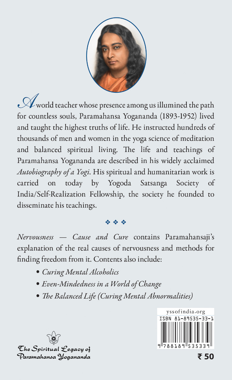 Nervousness Cause and Cure Yogoda Satsanga Society Of India