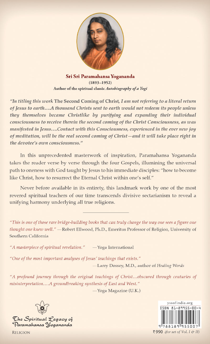 The Second Coming of Christ Yogoda Satsanga Society Of India
