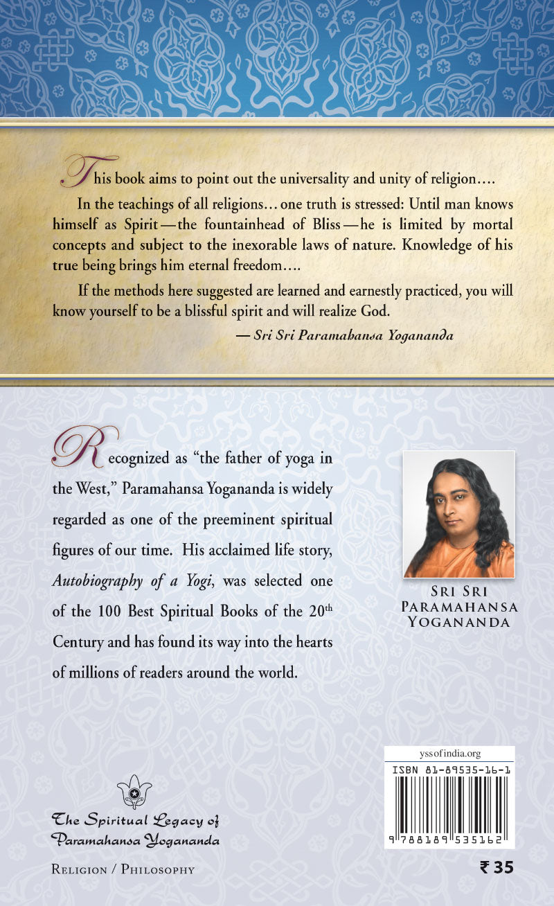 The Science of Religion Yogoda Satsanga Society Of India