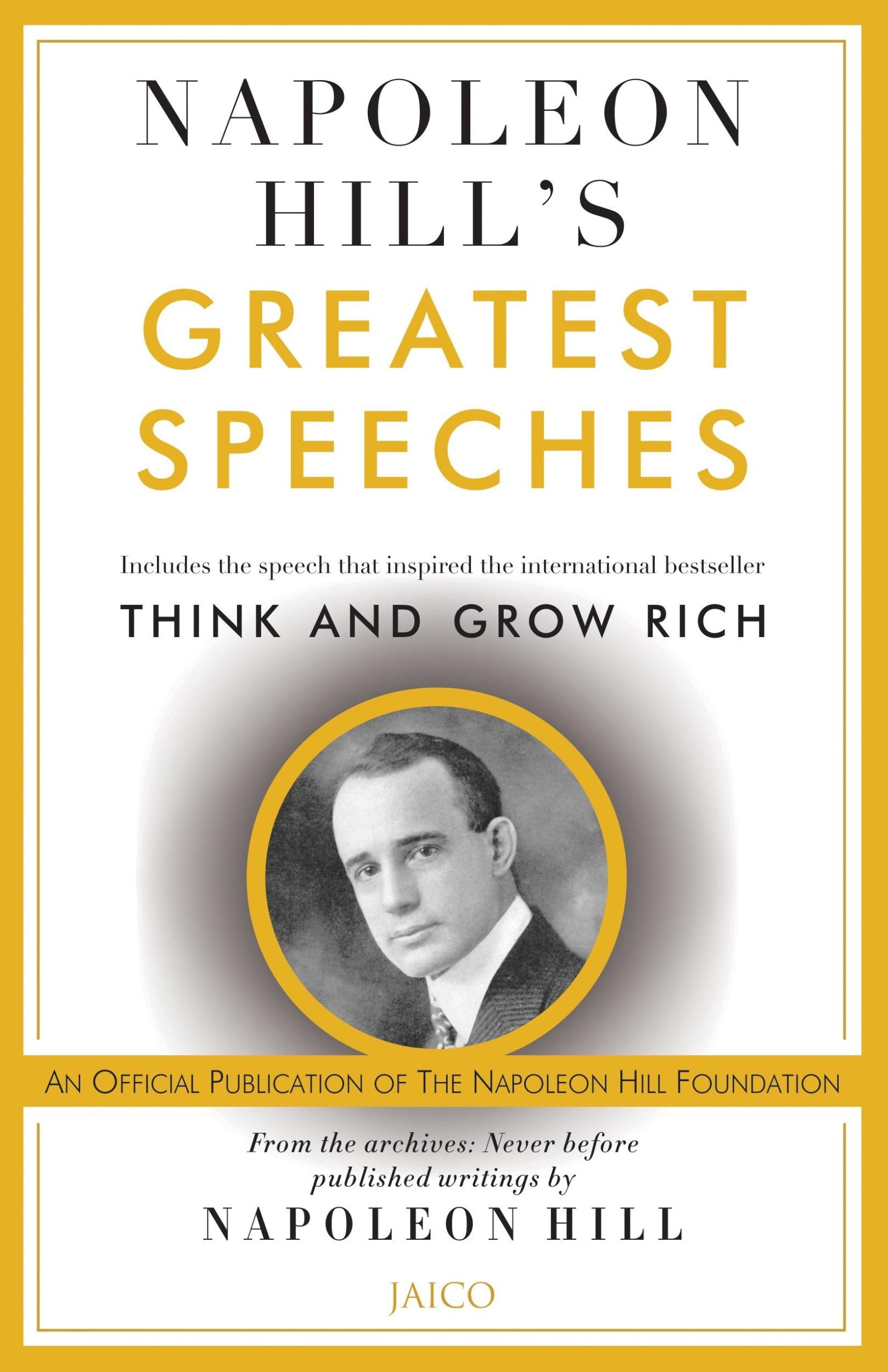 Napoleon Hill’s Greatest Speeches by Napoleon Hill - 9788184959918 - Book Cover