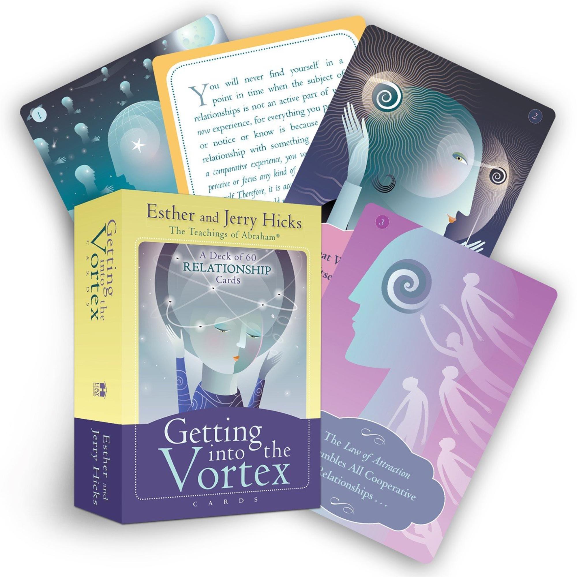 Getting into the Vortex Cards A Deck of 60 RELATIONSHIP Cards by Esther Hicks - 9781401943646 - Book Cover