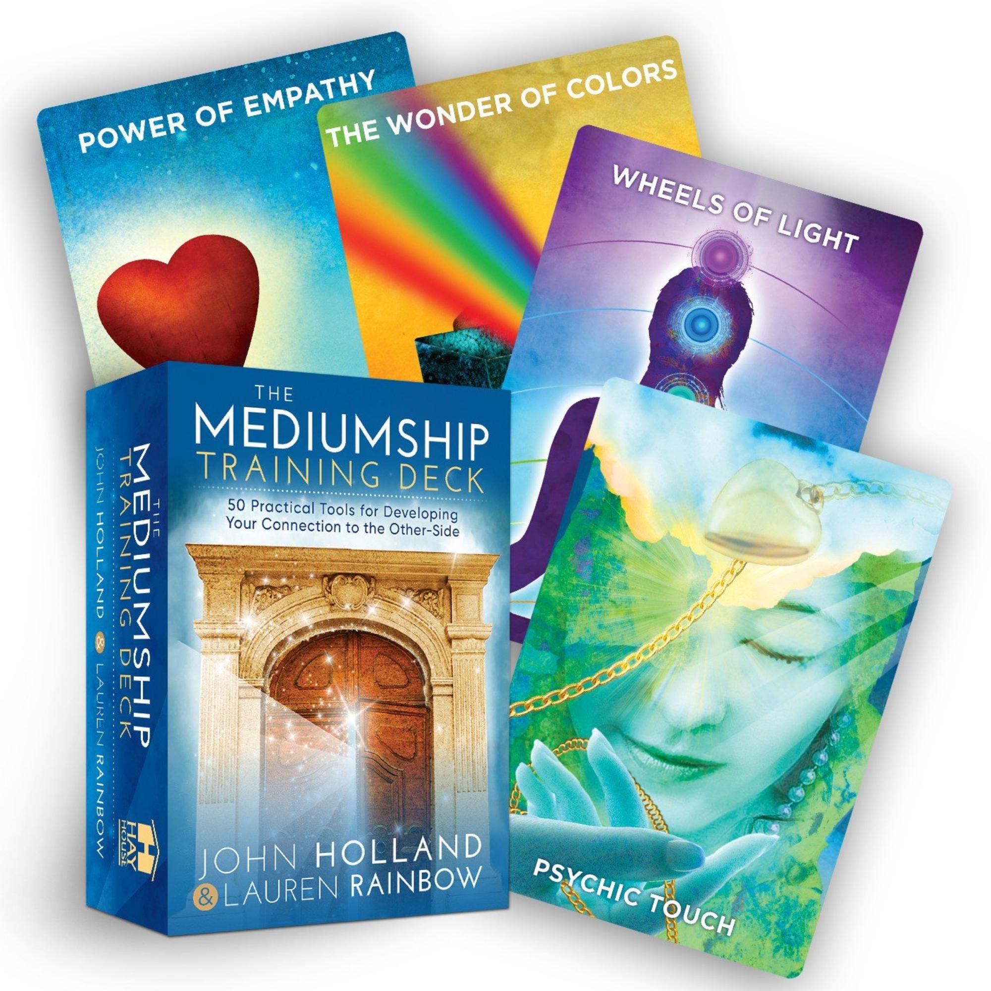 The Mediumship Training Deck 50 Practical Tools for Developing Your Connection to the Other-Side by John Holland, Lauren Rainbow - 9781401956301 - Book Cover