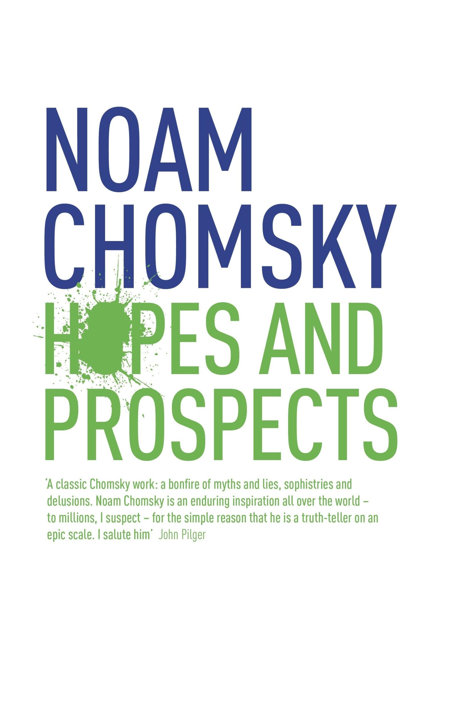 Hopes and Prospects by Noam Chomsky - 9780141045306 - Book Cover