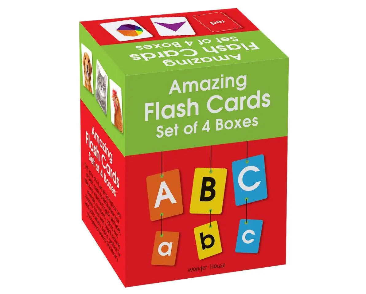Amazing Flash Cards Set Of 4 Boxes Wonder House Books