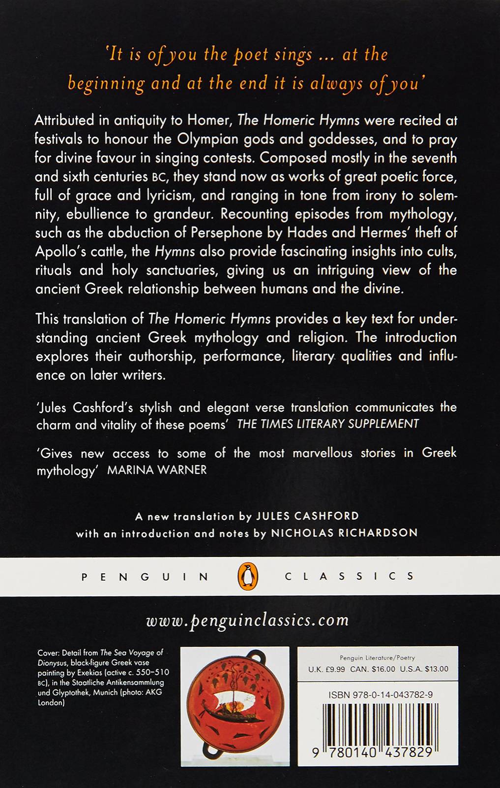 Homeric Hymns Penguin Classics