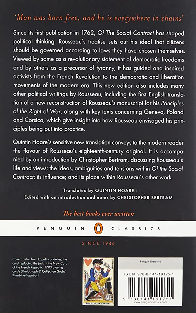 Of The Social Contract and Other Political Writings BIBLIONEPAL