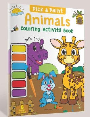 Pick and Paint Coloring Activity Book For Kids: Animals