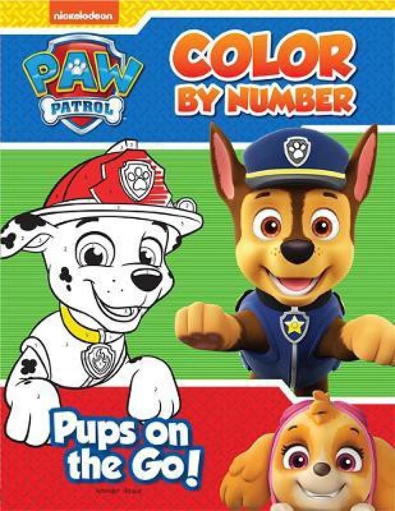 Pups on the Go: Paw Patrol, Color By Number Activity Book BIBLIONEPAL